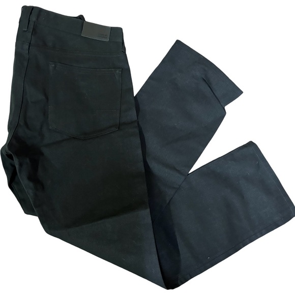 Simon Spurr Slim Pant Black Denim RAW Size 35 X 30 NEW - Picture 2 of 6